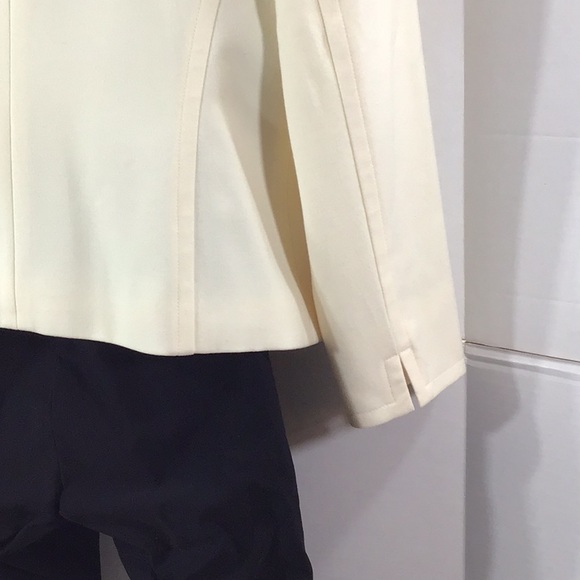 Talbots winter white wool cropped jacket 14 - Picture 6 of 11